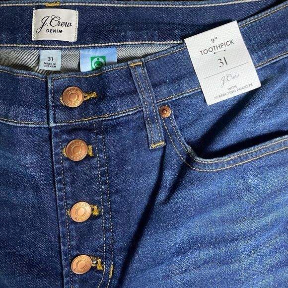 J Crew 9" high-rise toothpick jeans in Litchfield Wash size 31 - Picture 3 of 8